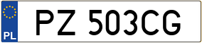 Trailer License Plate